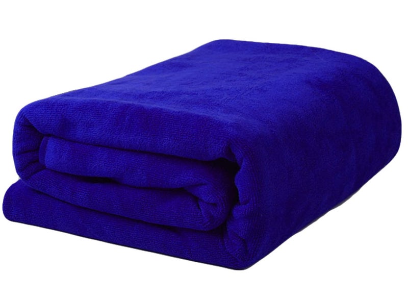 MYLSMPLE Luxury Microfiber Bath Towel Extra Large Bath Sheet Blue Beach Towel Fast Drying Hotel Bathroom Towel (36 Inch X 72 Inch, Dark Blue) - Image 1